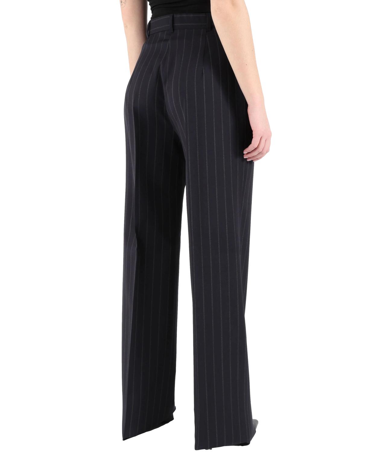 Blue Pinstripe Virgin Wool Trousers