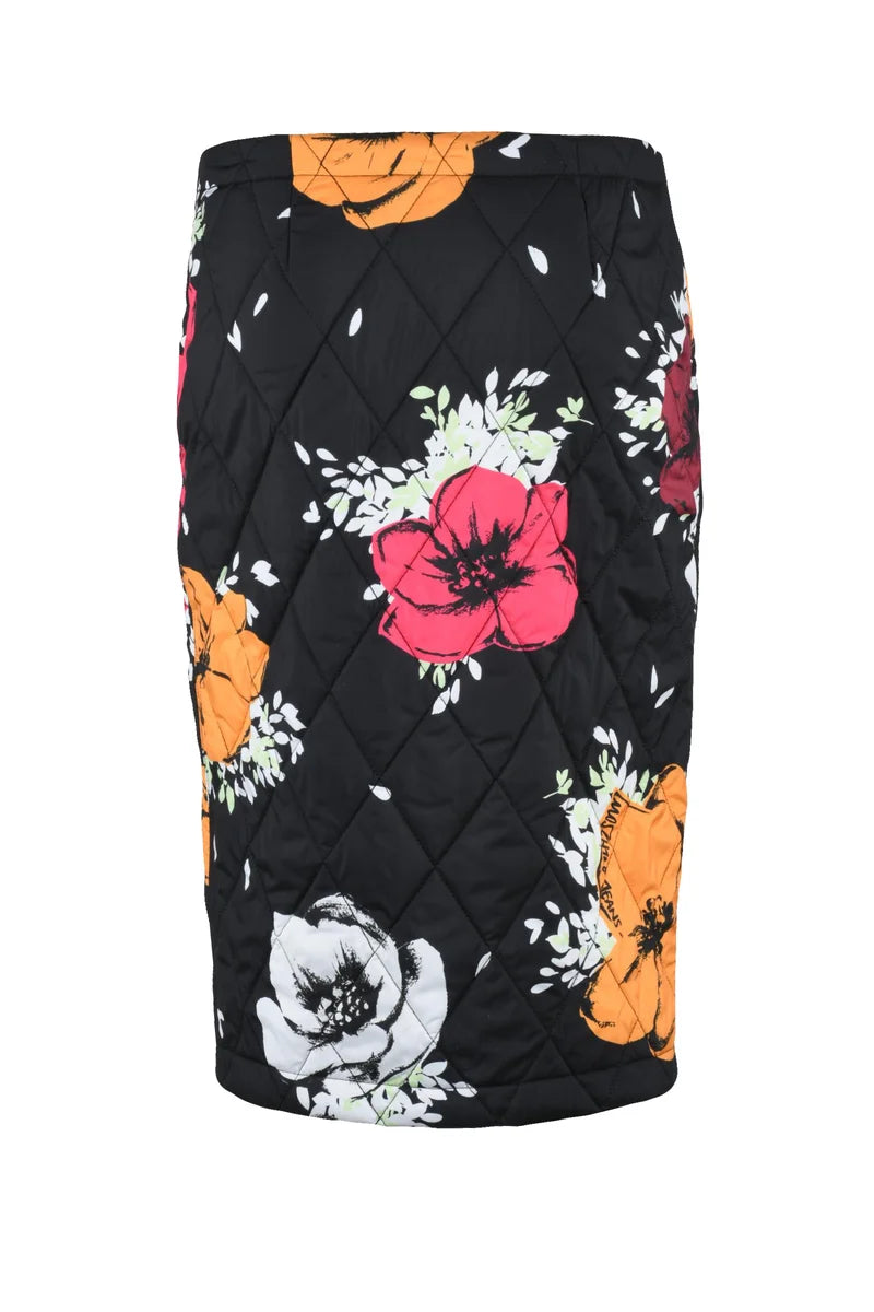 Quilted Wrap Skirt - Fuchsia/Orange