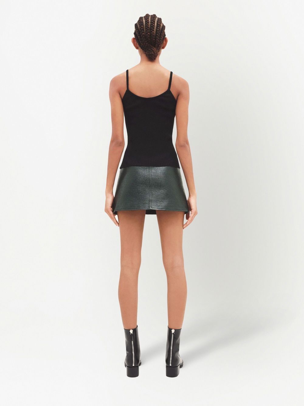 Ribbed Black Top With Spaghetti Straps