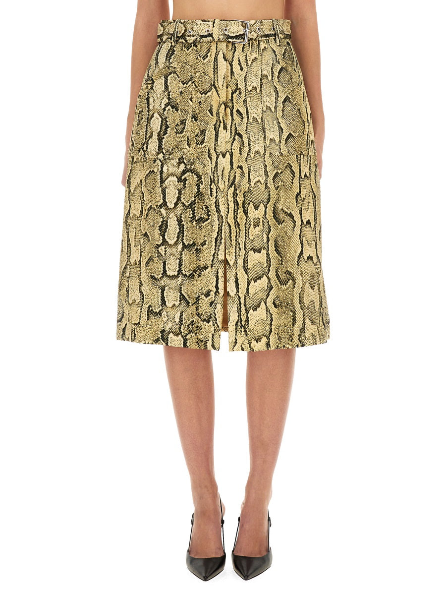 Dynamic Animal Pattern Skirt With Elegant Silhouette