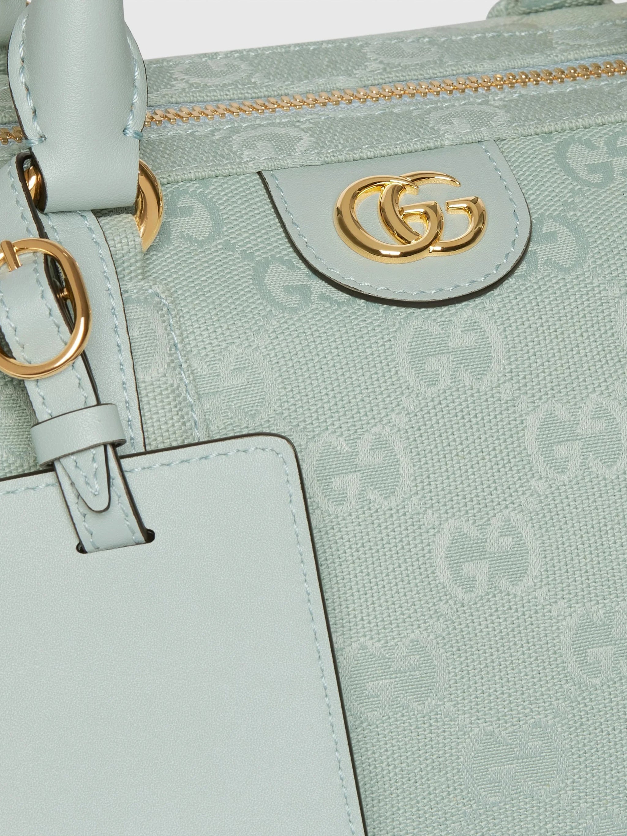 Mint Green Ophidia Structured Monogram Handbag