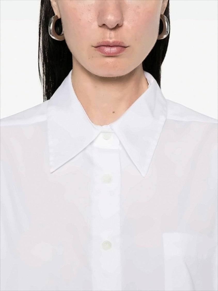 Classic Button-Down Blouse with Pointed Collar