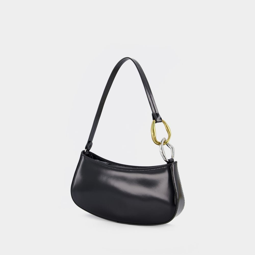 Ollie Hobo Bag - Black - Leather