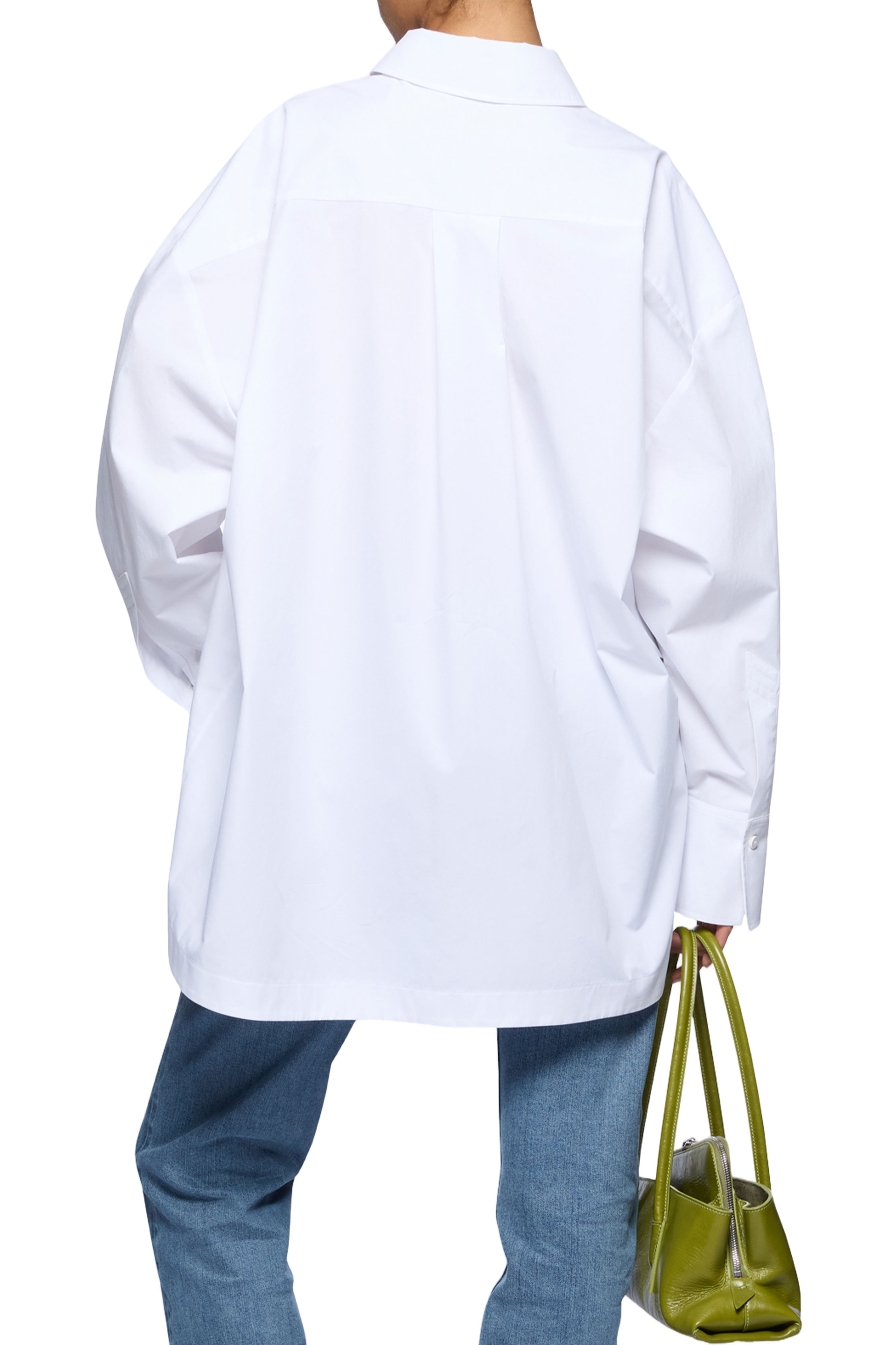Loose-Fitting White Shirt With Classic Collar