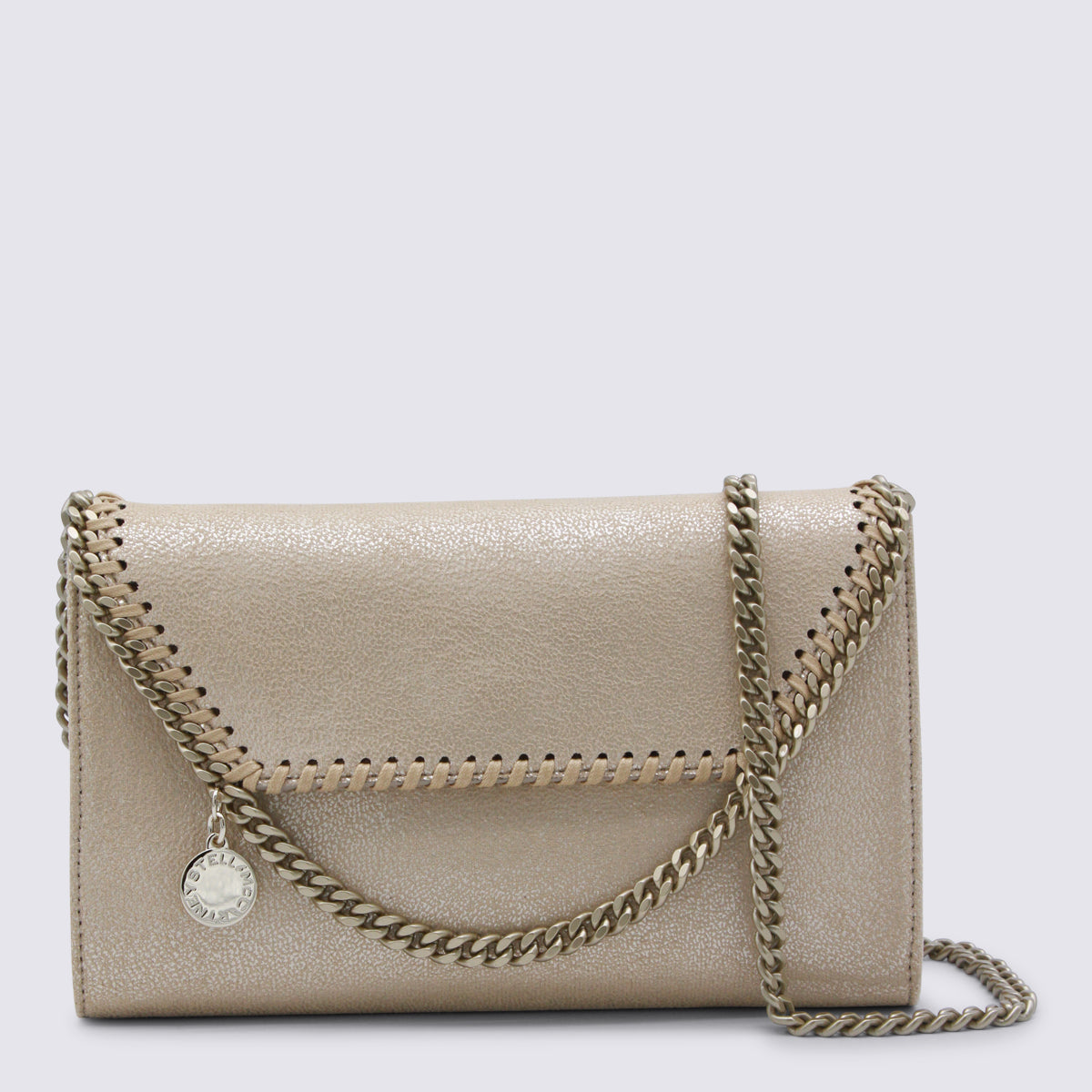 Gold Faux Leather Falabella Mini Crossbody Bag