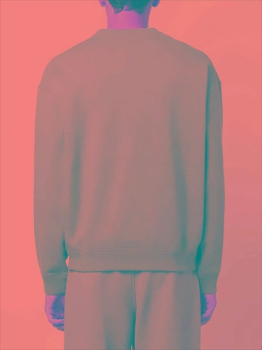 Cotton Long-Sleeve Sweatshirt with Graphic Emblem