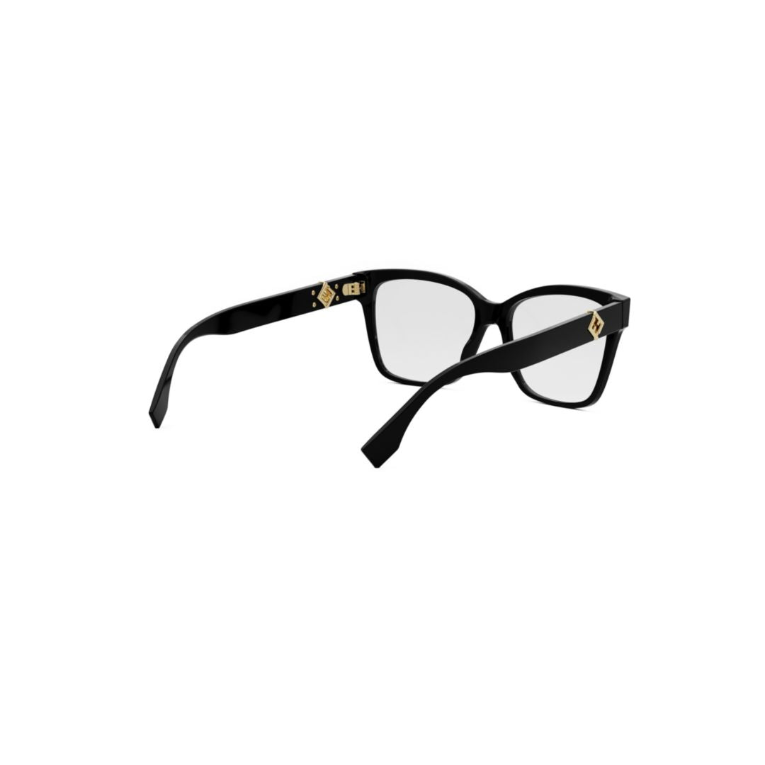 Fe50117i Rectangular Eyeglasses with Gold-tone Accents