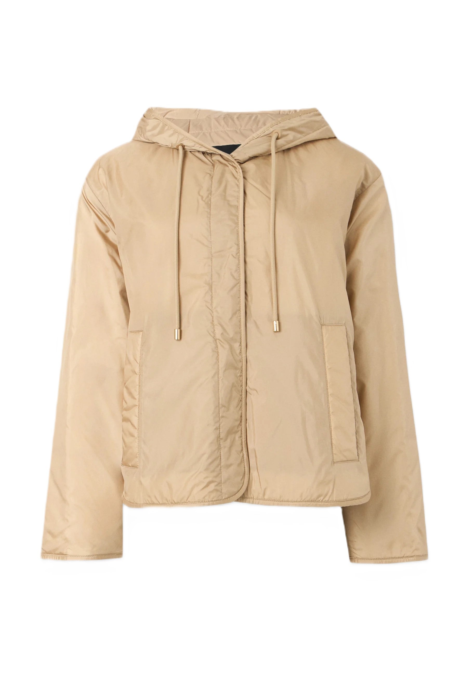 Beige Cotton Blend Casual Jacket