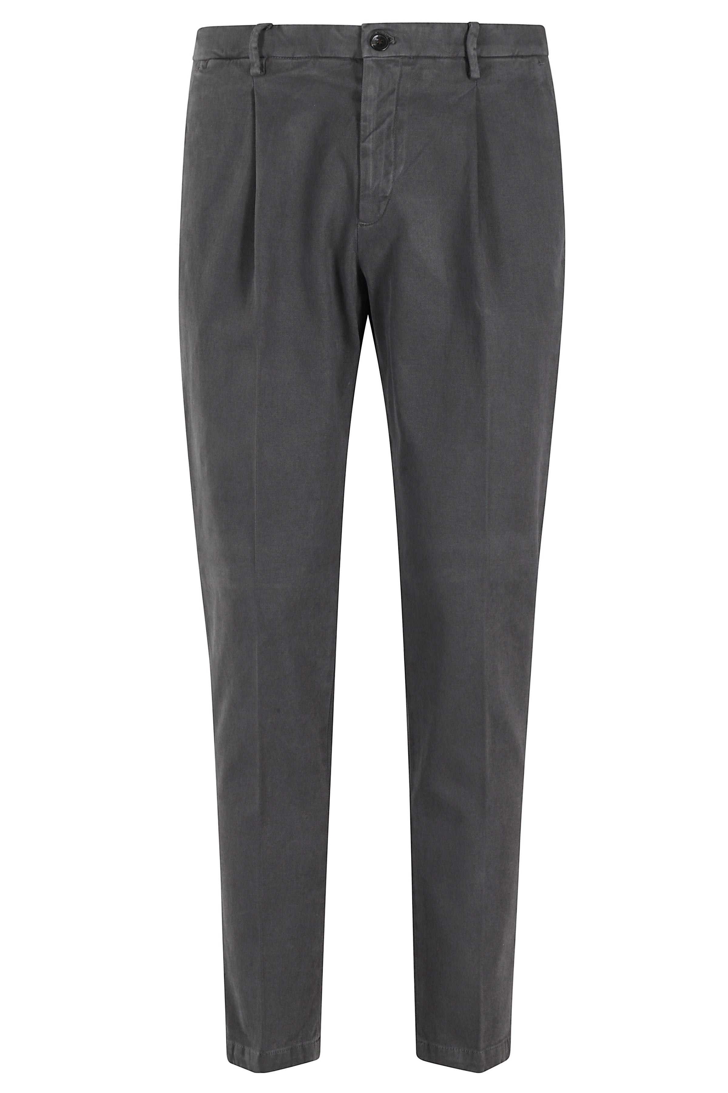 Pleated Gray Gabardine Tiberius Pants