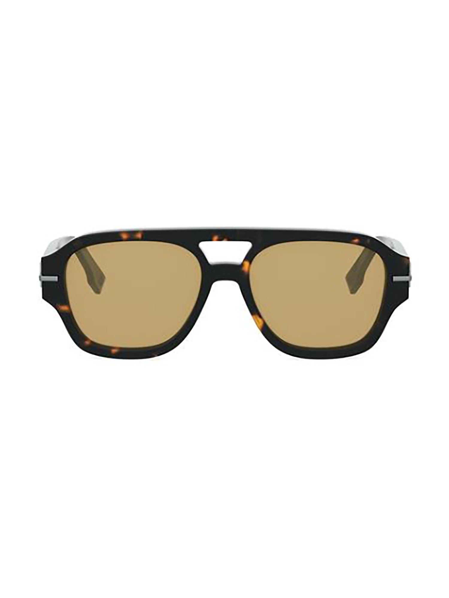 Rectangular Tortoiseshell Sunglasses with Bold Logo Detail