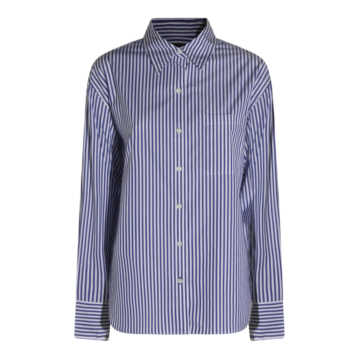 Classic Blue And White Striped Button-Down Shirt