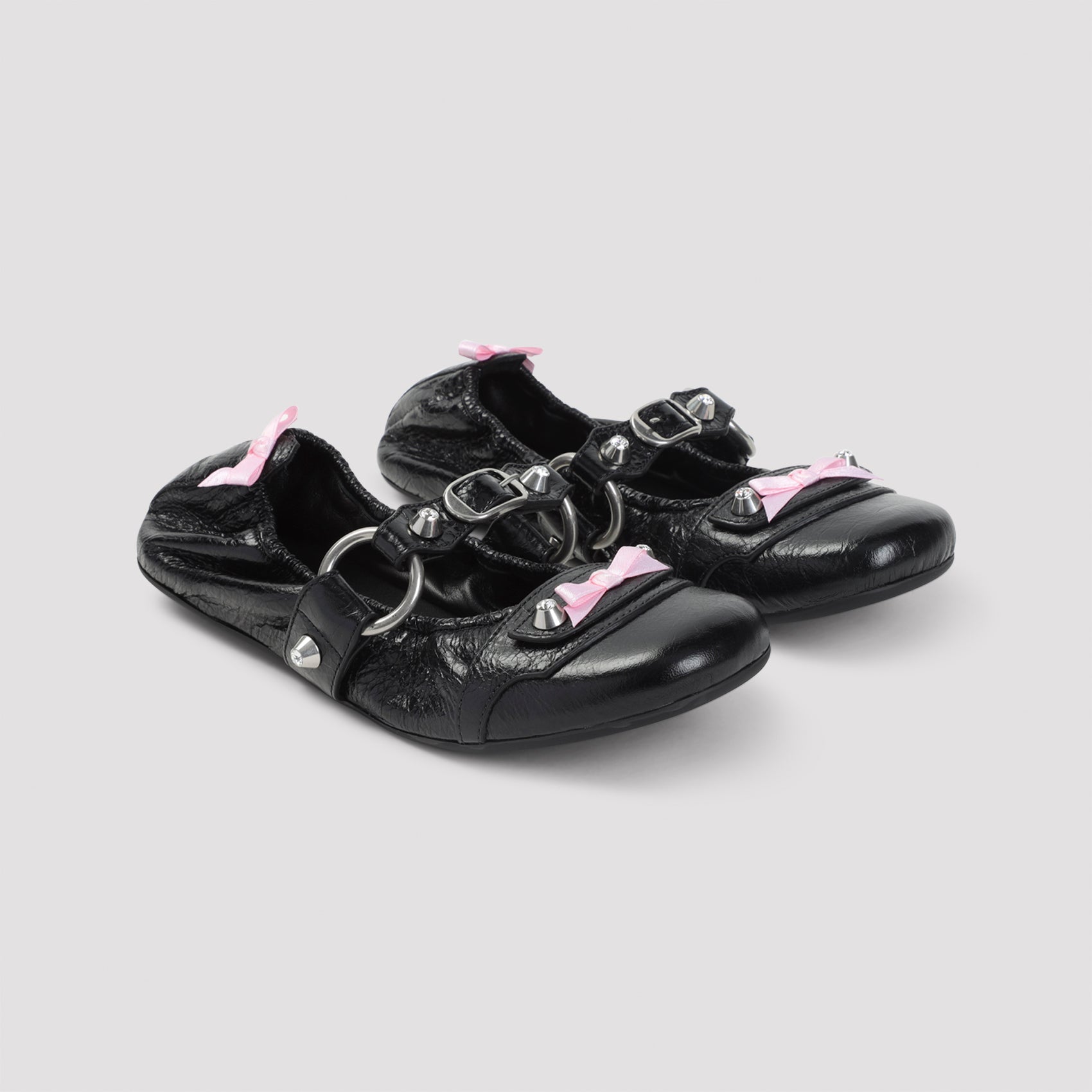 Black Lamb Leather Sandals