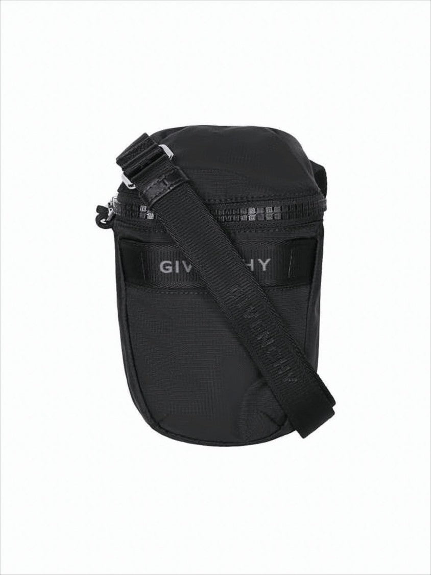 Compact Black Polyamide Belt Bag with Adjustable Strap