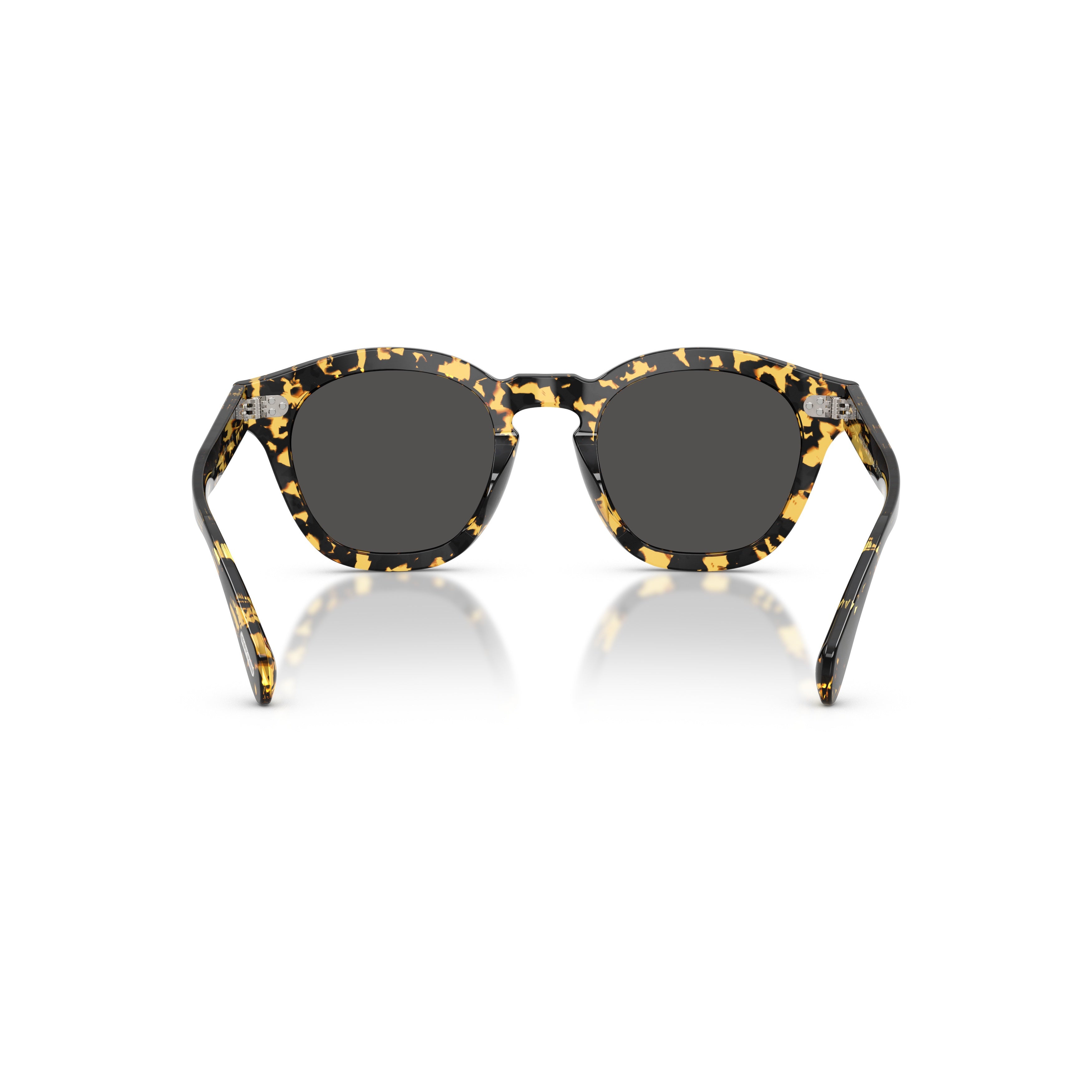 0ov5382su Round Tortoiseshell Acetate Sunglasses with Keyhole Bridge