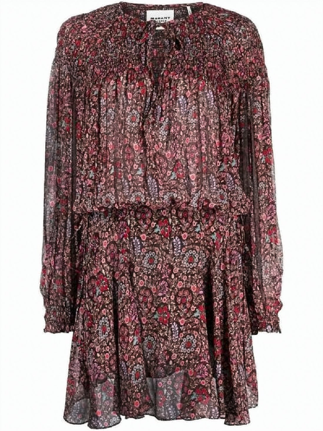 Relaxed Silhouette Midi Dress with Gathered Waist