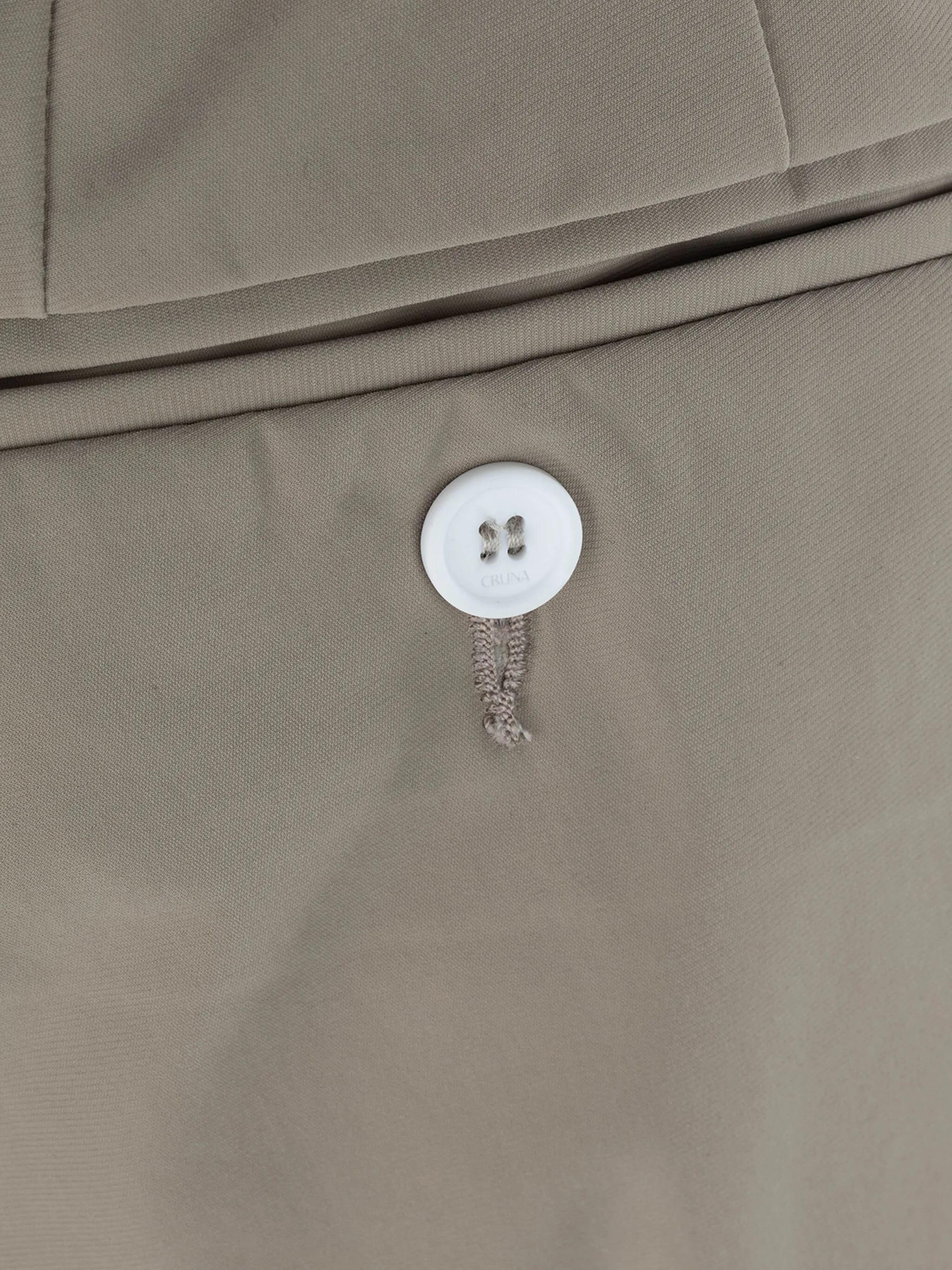 Muted Beige Relaxed Fit Tapered Trousers