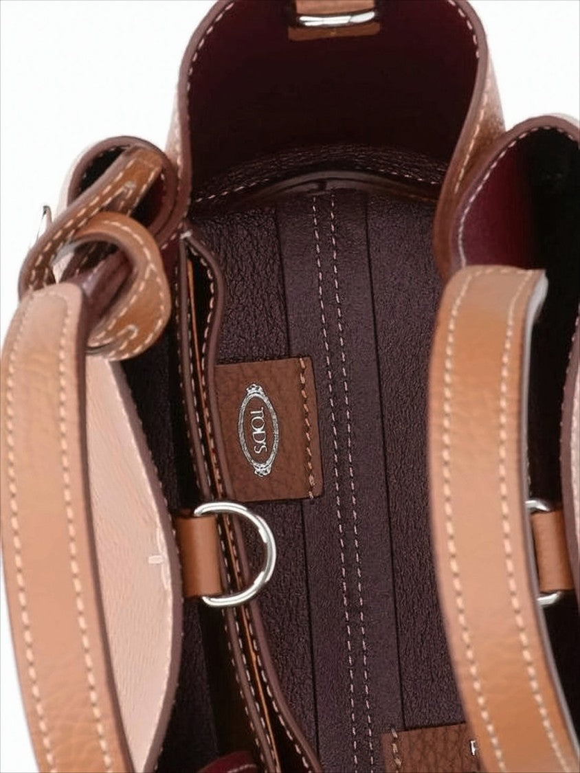 Textured Calf Leather Tote Bag