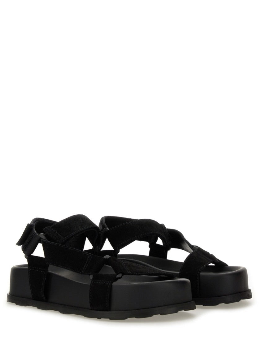 Black Leather Sandals