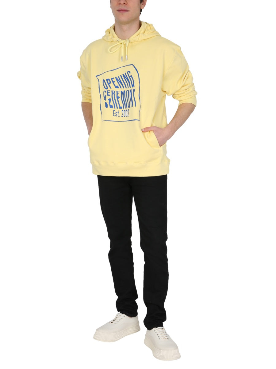 Pastel Yellow Hoodie With Drawstring