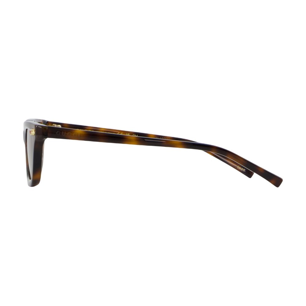 Tortoiseshell Acetate Rectangular Sunglasses with Gold Accents