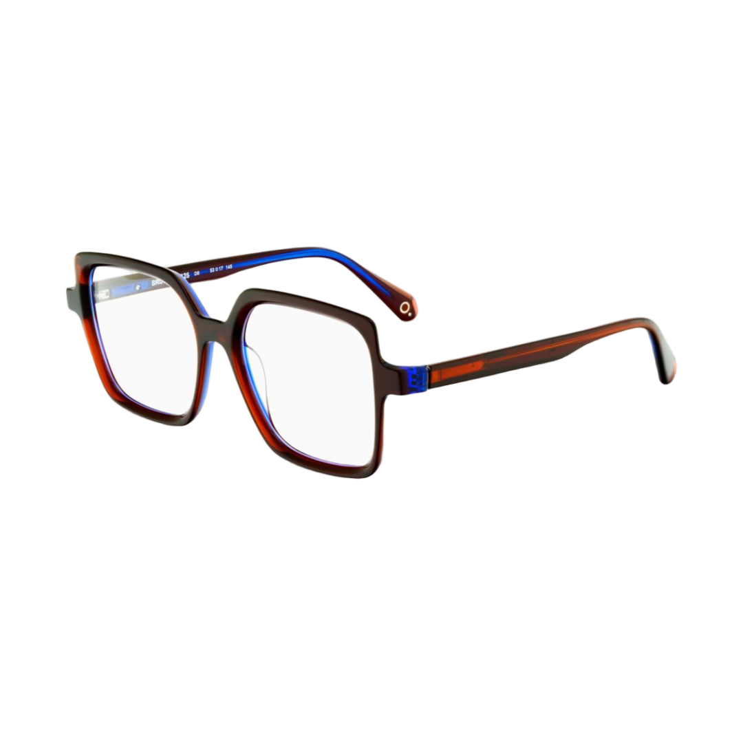 Brutal No.28 Oversized Square Frame Eyeglasses with Artistic Accents