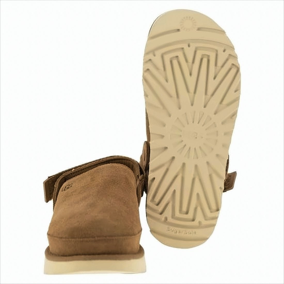 Closed-Toe Suede Sandals with Slingback Strap