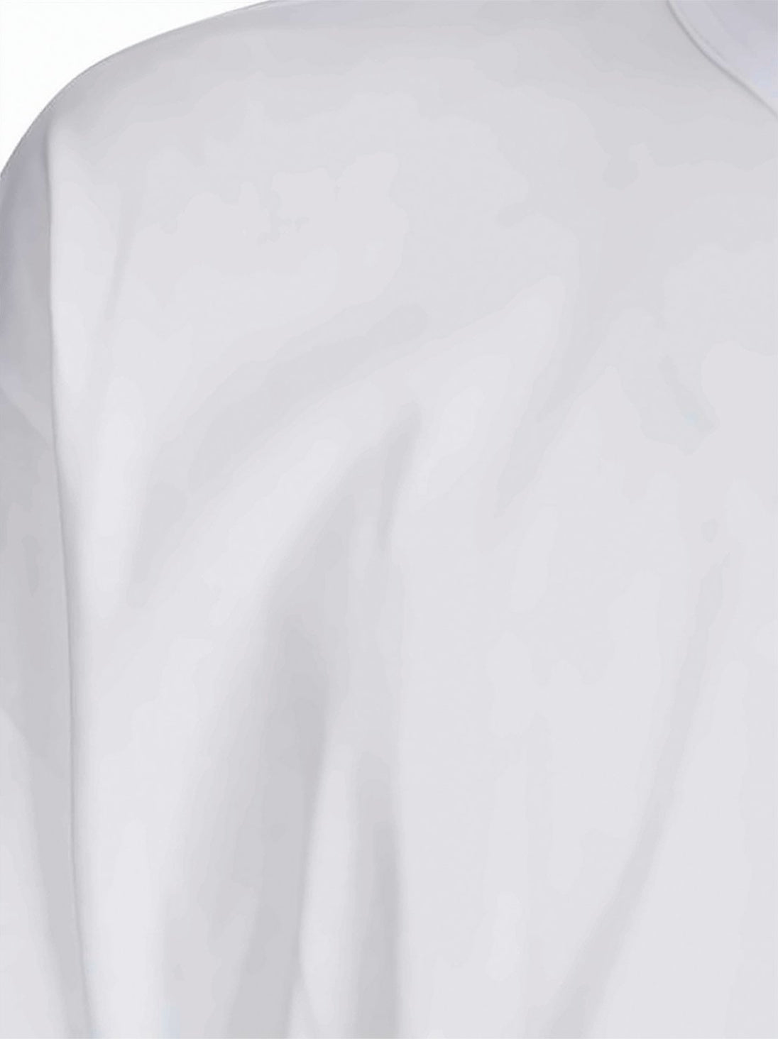 Minimalist White Cotton T-Shirt with Subtle Back Detailing