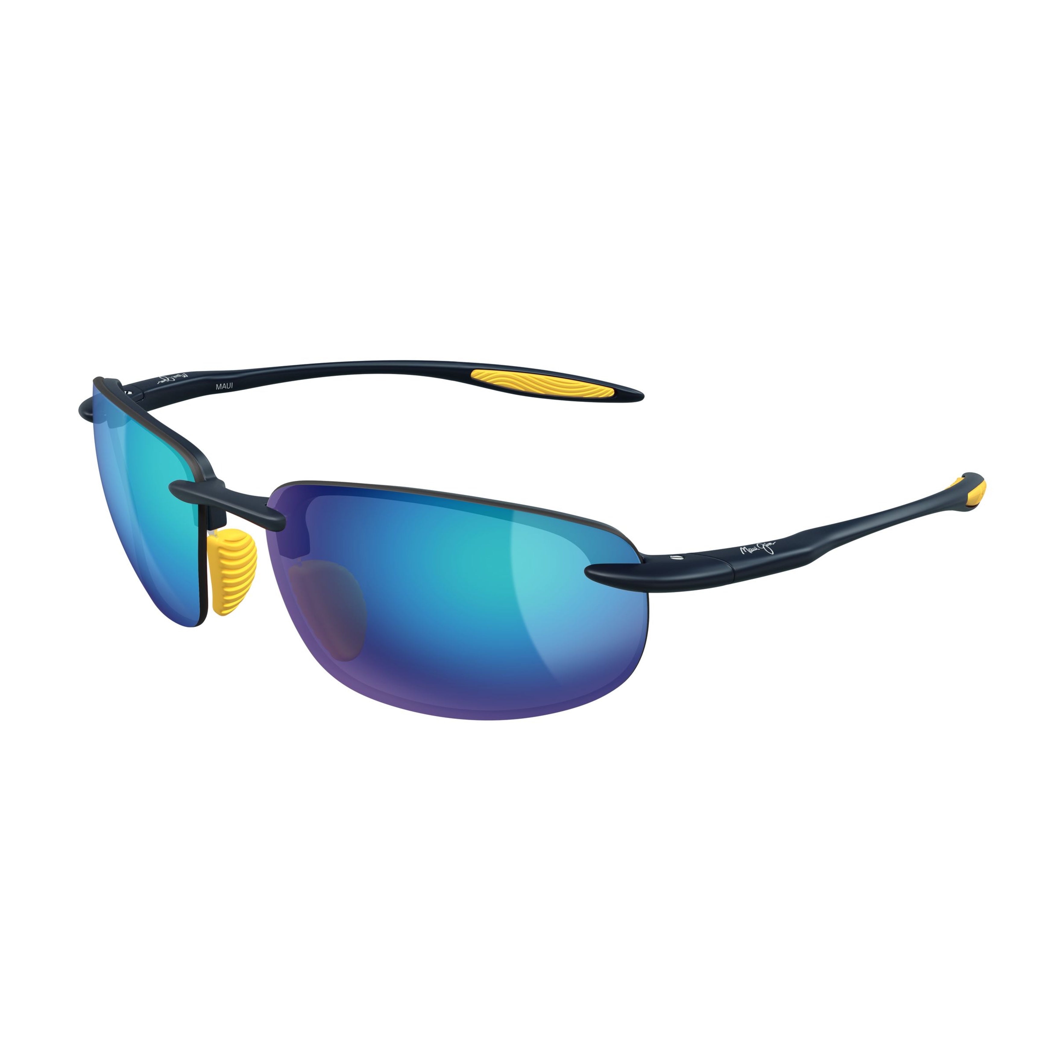 Hookipa Ultra Rimless Sunglasses with Vibrant Blue Mirrored Lenses