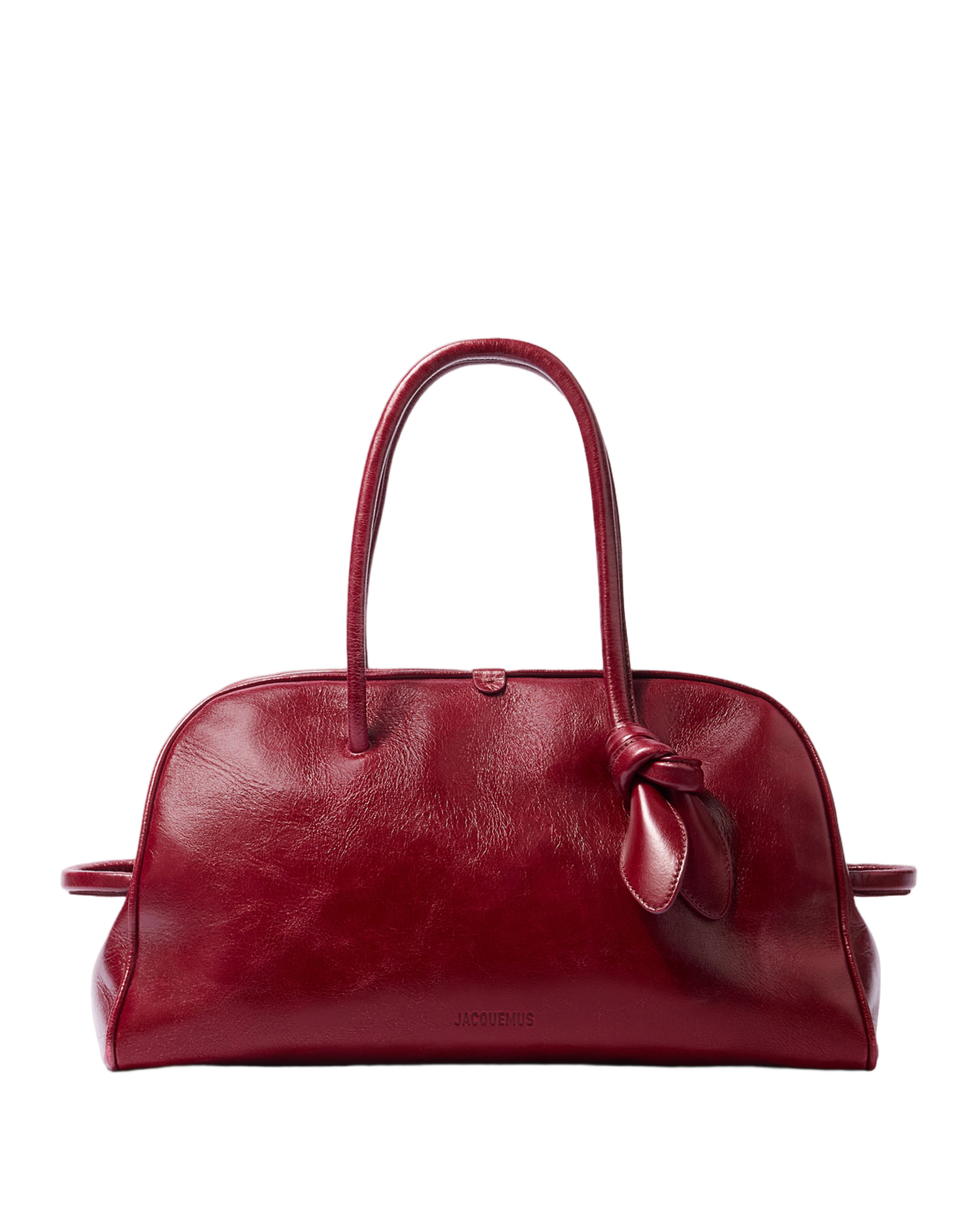 Bowling Bag In Lacquered Cowhide Leather