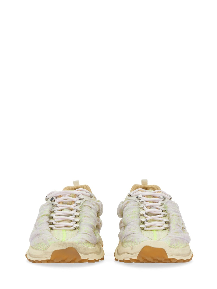 Gradient Textured Sneaker With Thick Rubber Sole