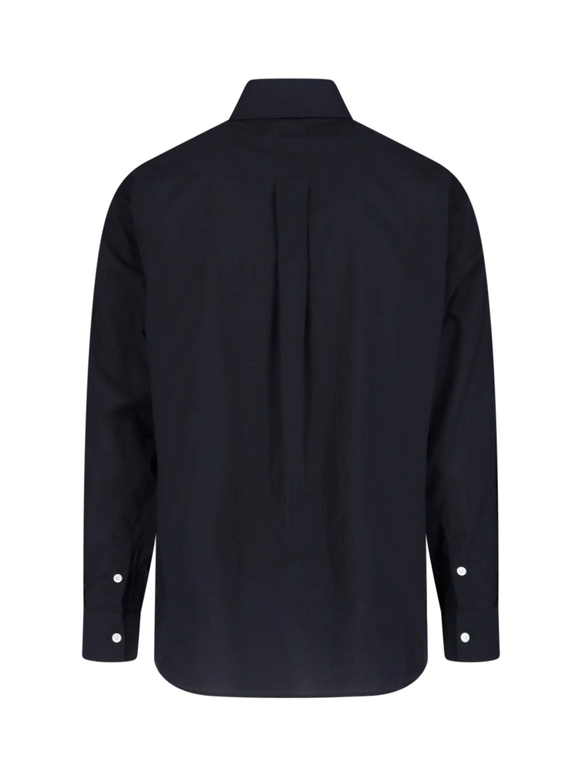 Black Classic Collar Lightweight Cotton Shirt