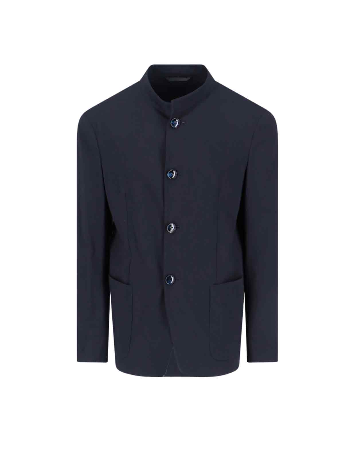 Single-Breasted Blazer – Dark Blue