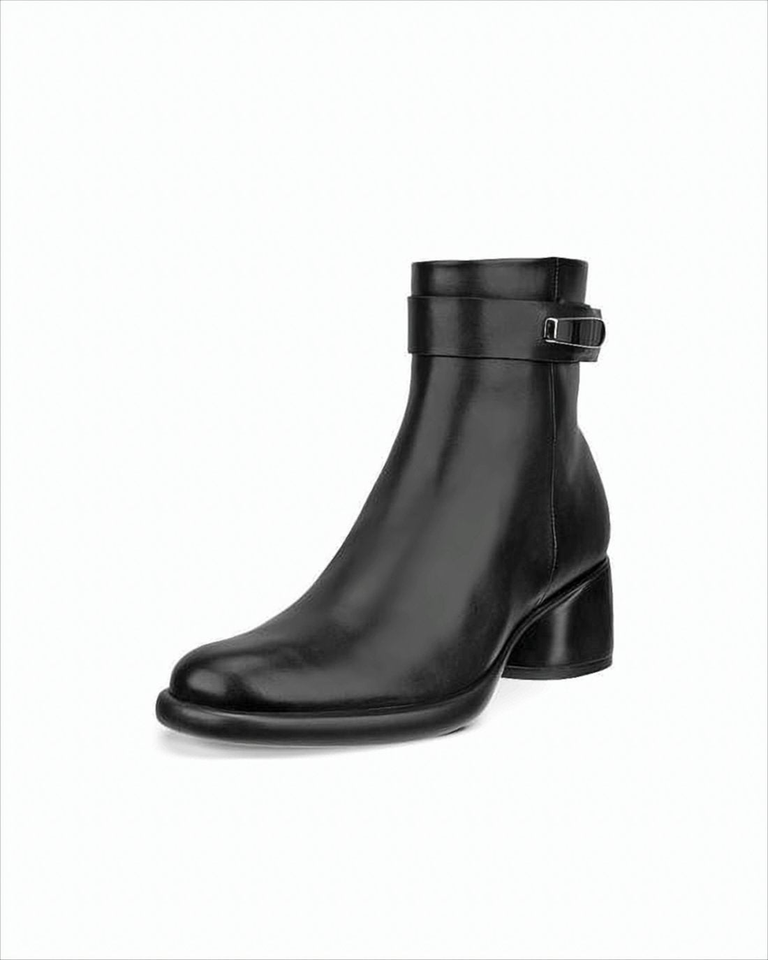 Smooth Leather Ankle Boots