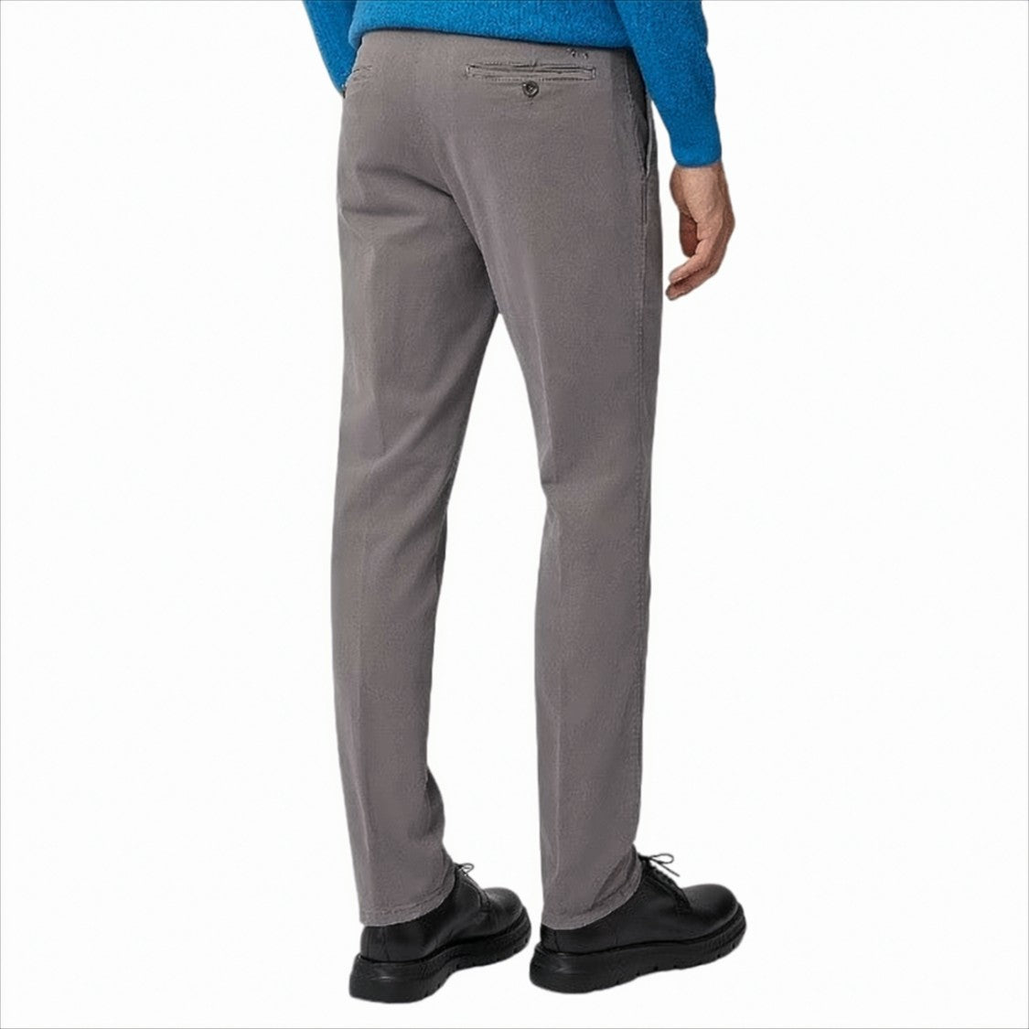 Tailored Gray Trousers With Subtle Texture