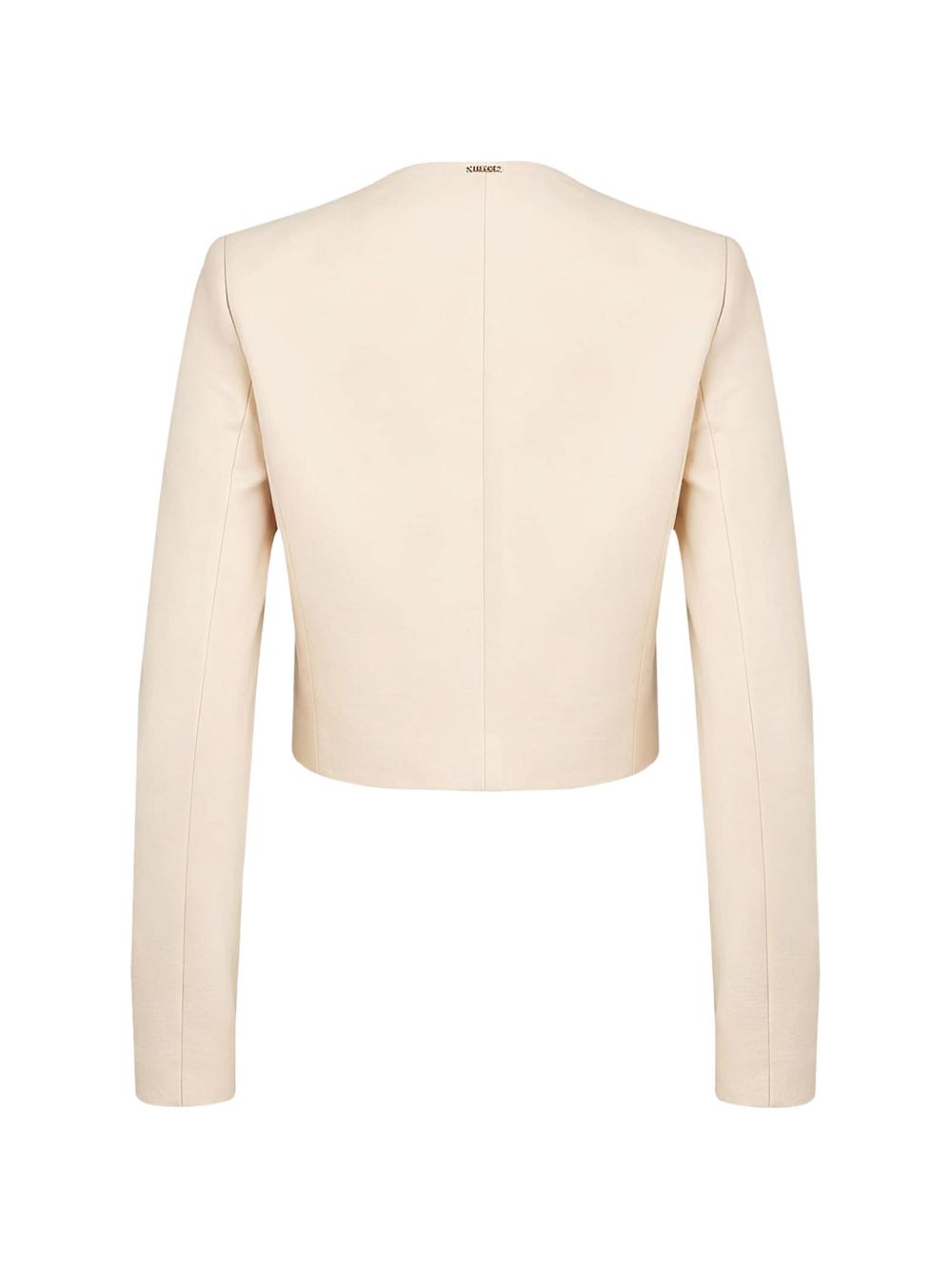 Cropped Jacket with Floral Embroidery