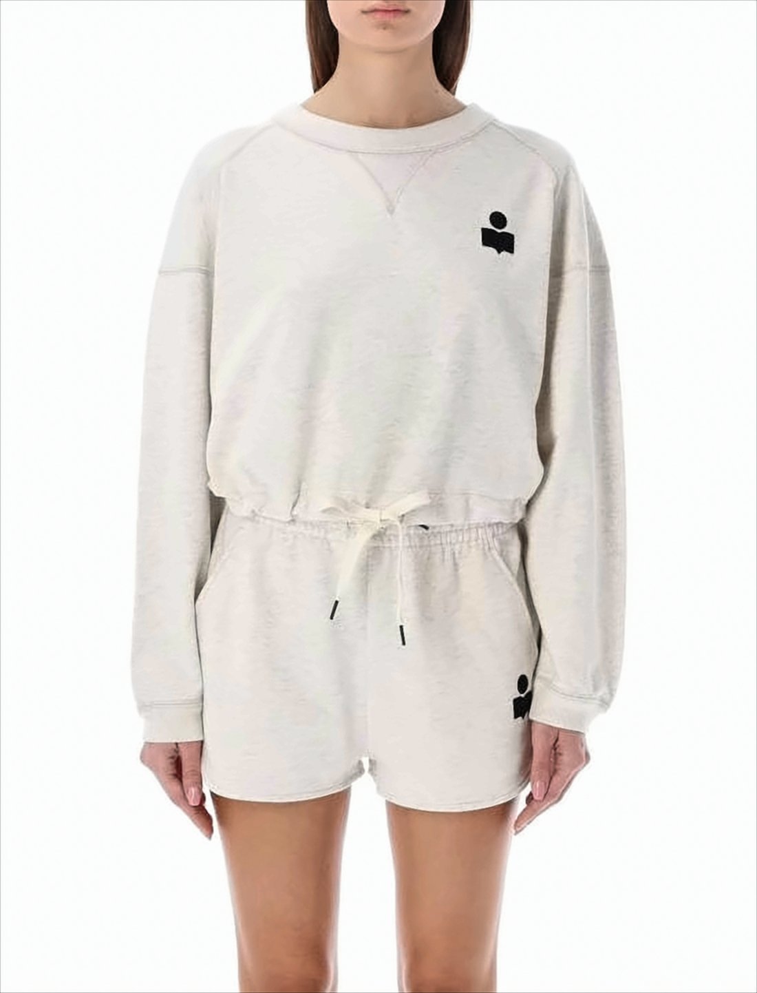 Relaxed Fit Long-Sleeve Sweatshirt with Subtle Drawstring
