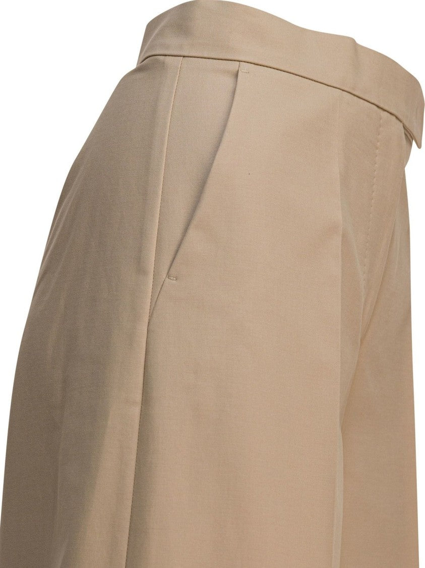 Wide-Leg Cropped Pants with Clean Front