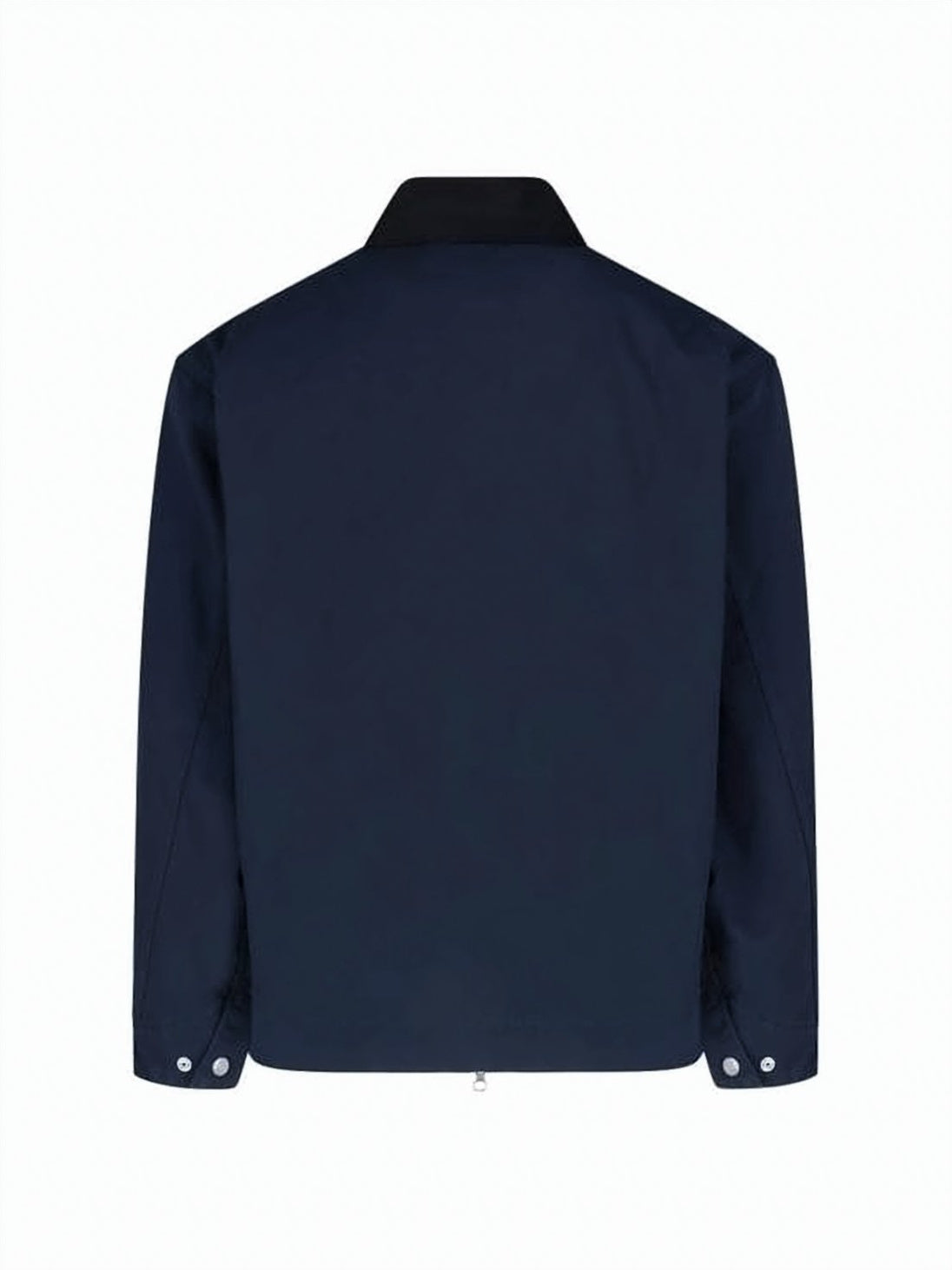 Cropped Boxy Blue Jacket with Contrasting Collar