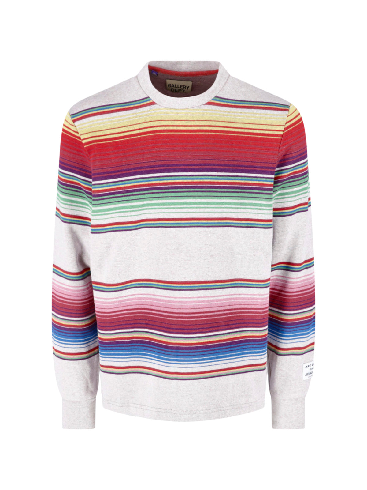 Multicolored Striped Knitwear With Crew Neckline