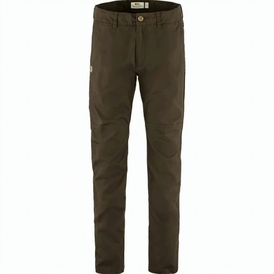 Brown Straight-Fit Pants With Subtle Stitching Details