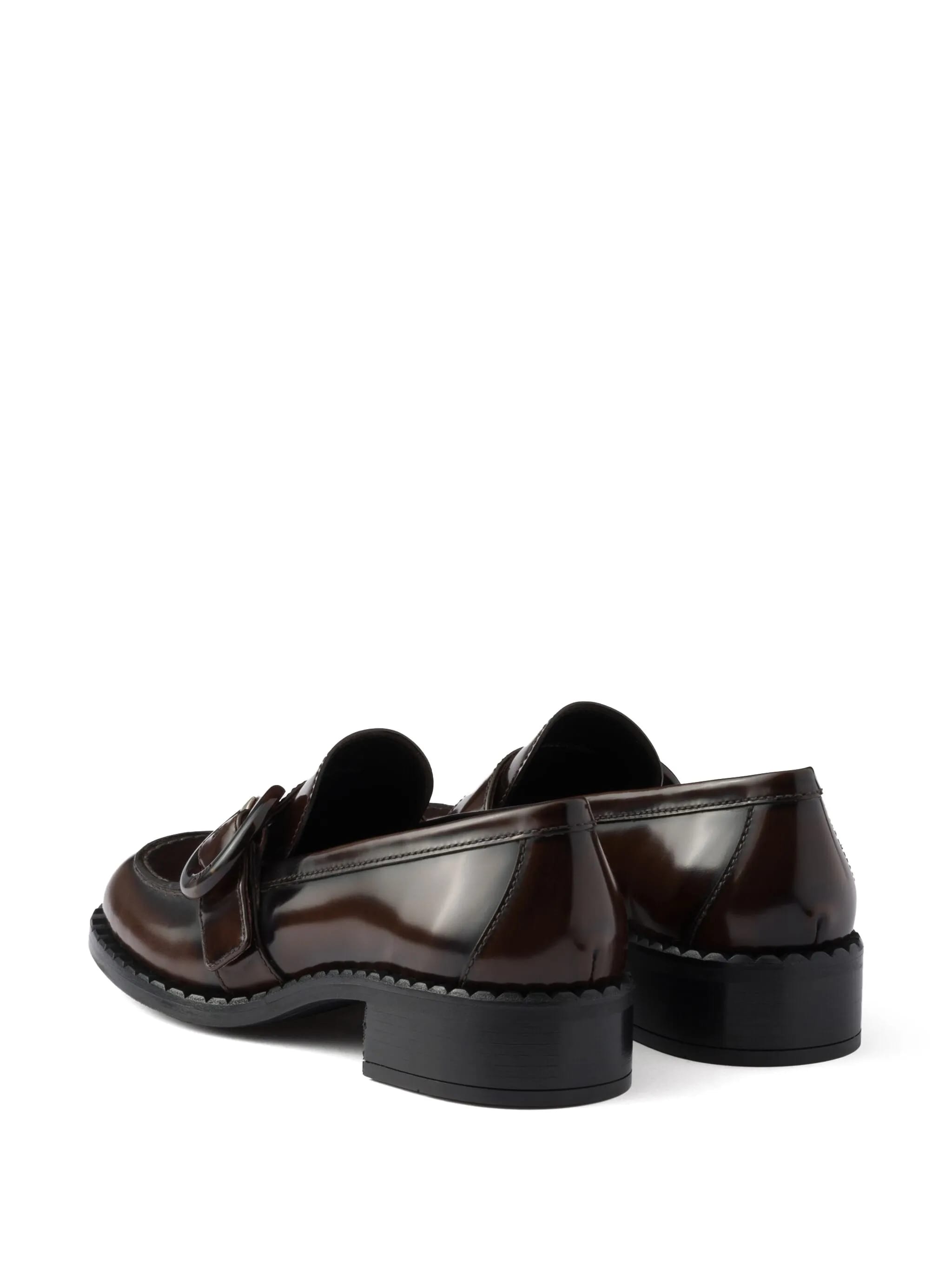 Smoky Spazzolato Polished Leather Loafers