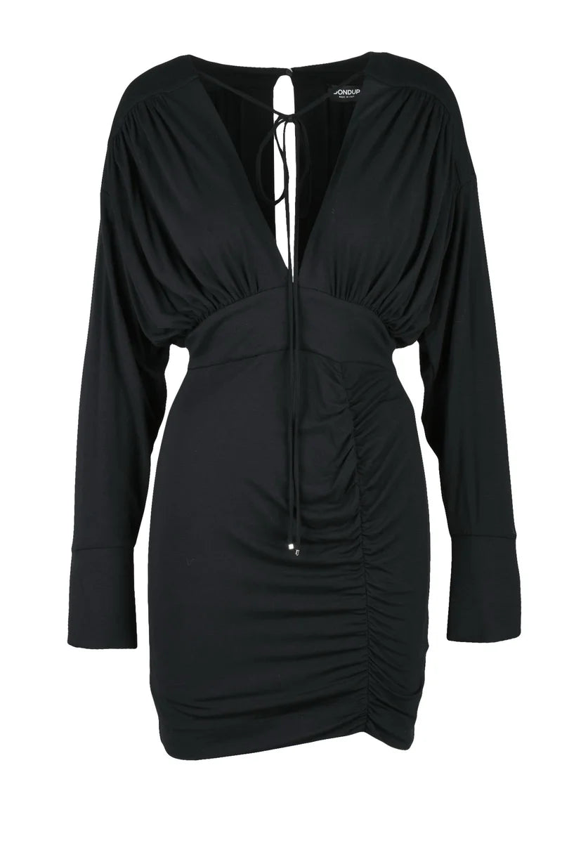 Jersey Dress Zip Raglan - Black