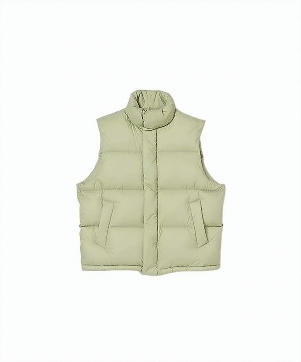 High-Collared Sleeveless Puffer Vest