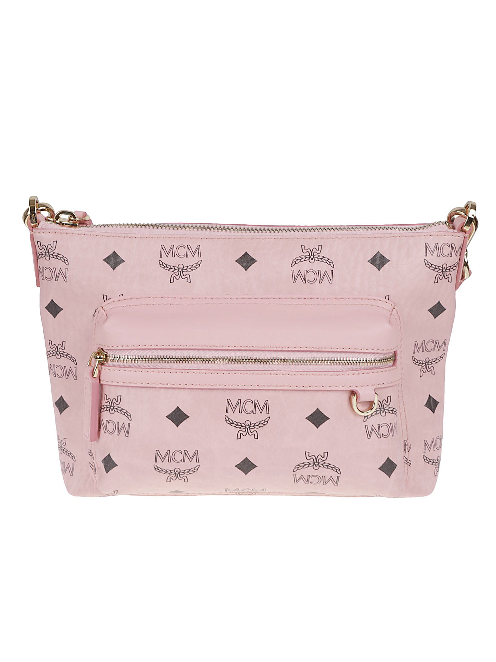 Rectangular Crossbody Bag with Visetos Print and Adjustable Strap