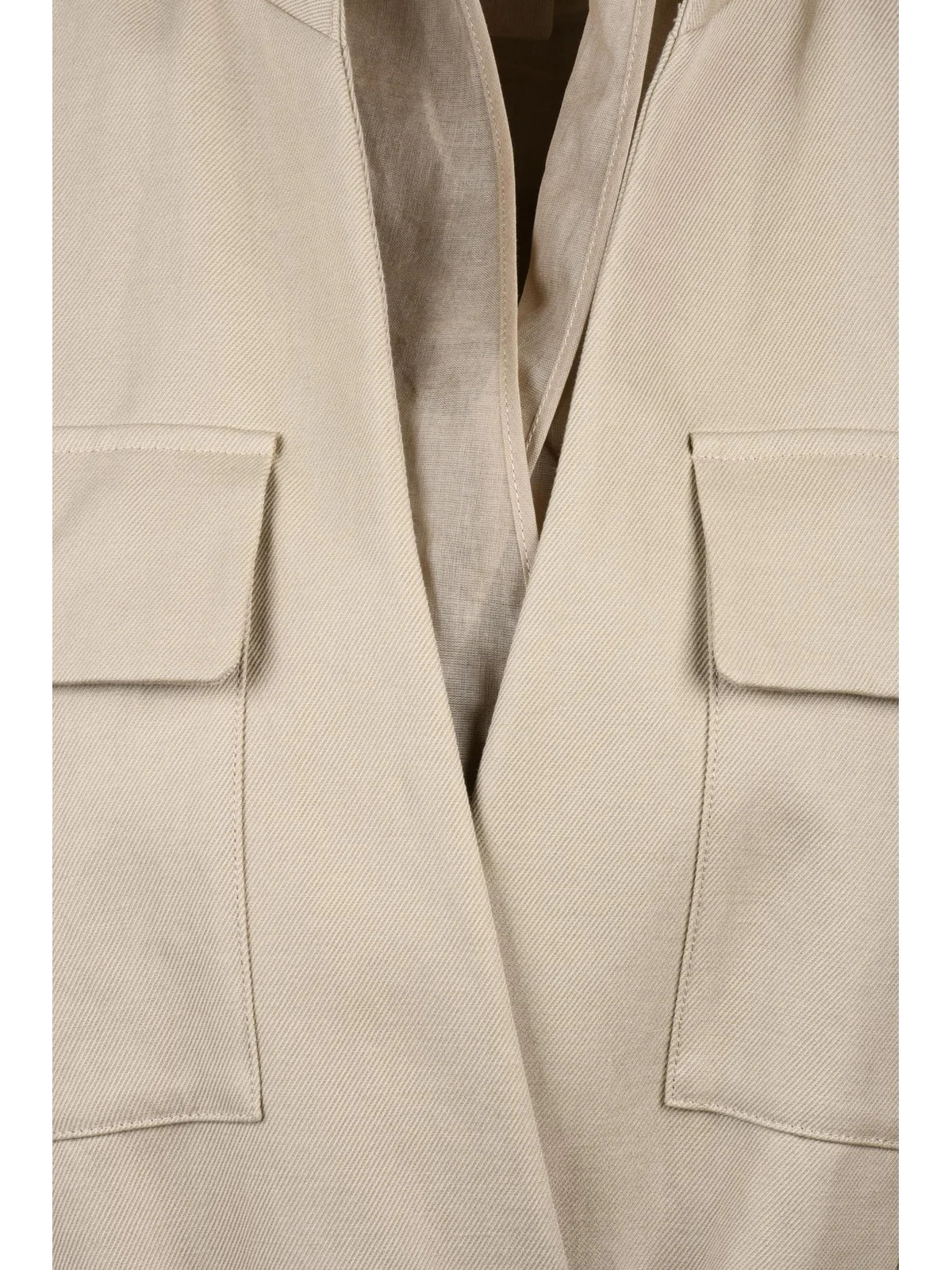 Cotton/Linen Vest - Beige