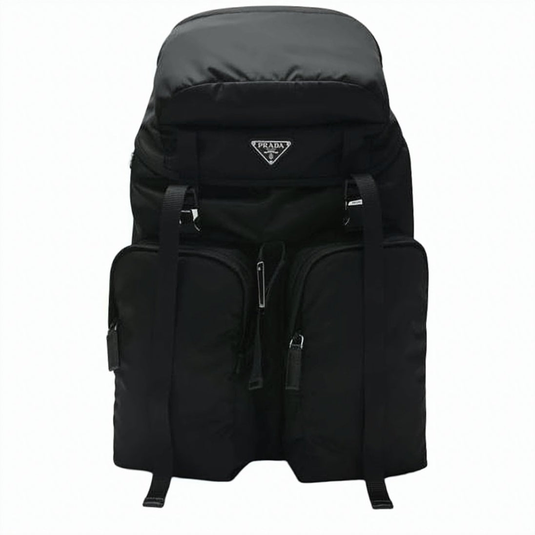 Black Nylon and Cow Leather Backpack