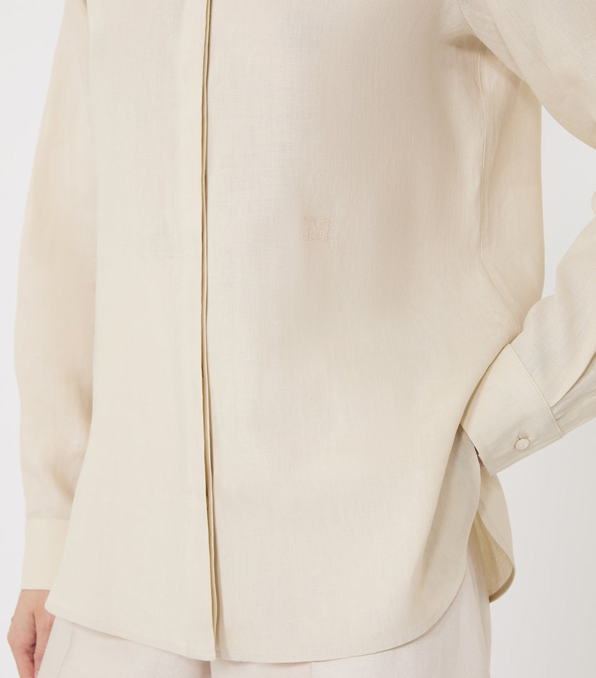 Silk Shirt with Concealed Button Placket