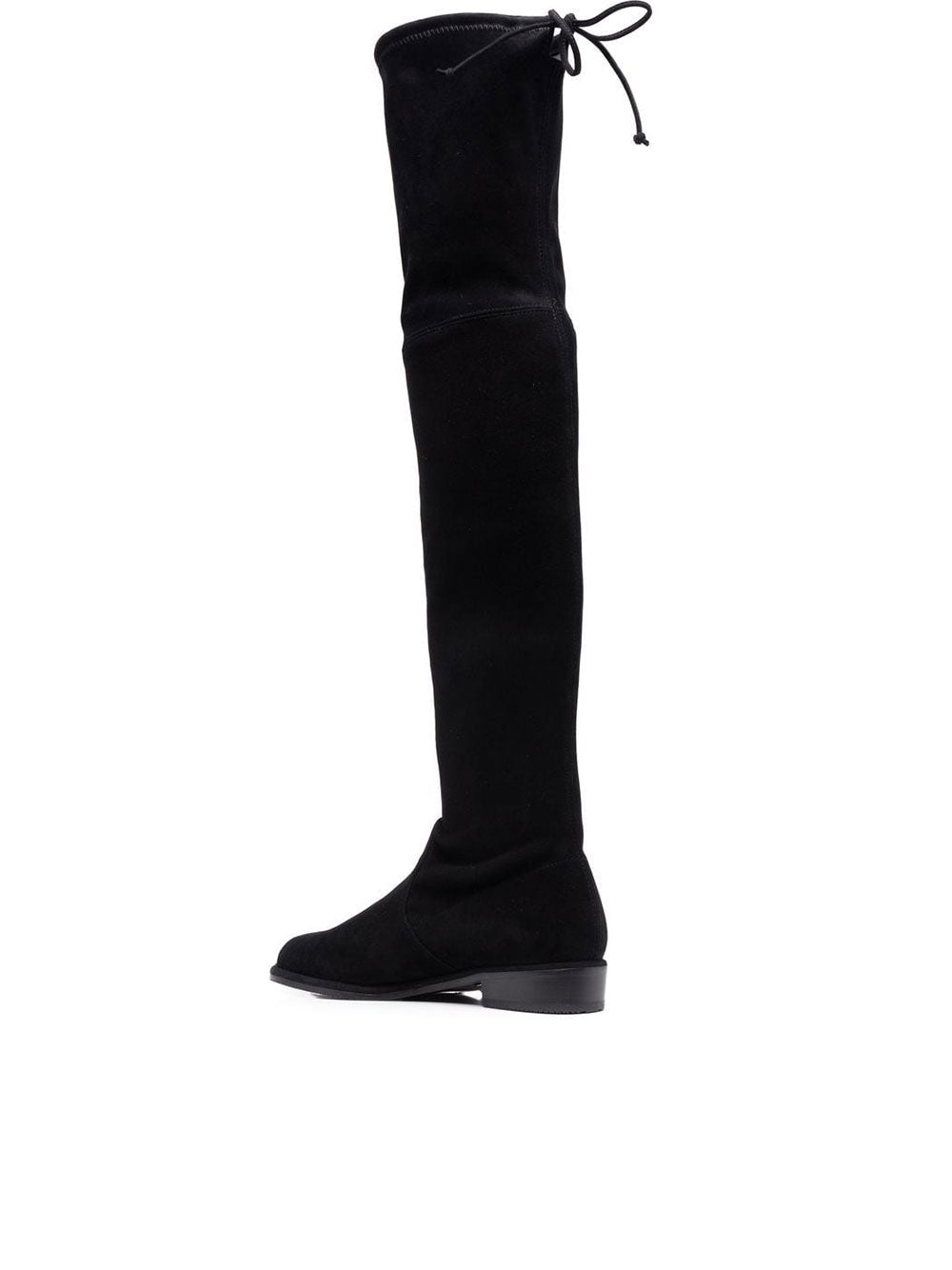 Black Lowland Smooth Leather Knee-High Boots
