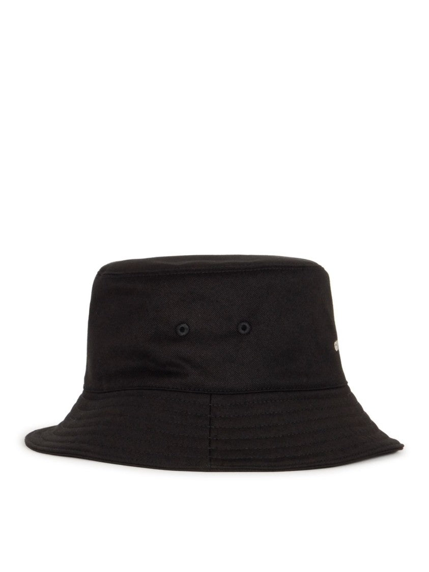 Structured Black Bucket Hat with Subtle Logo