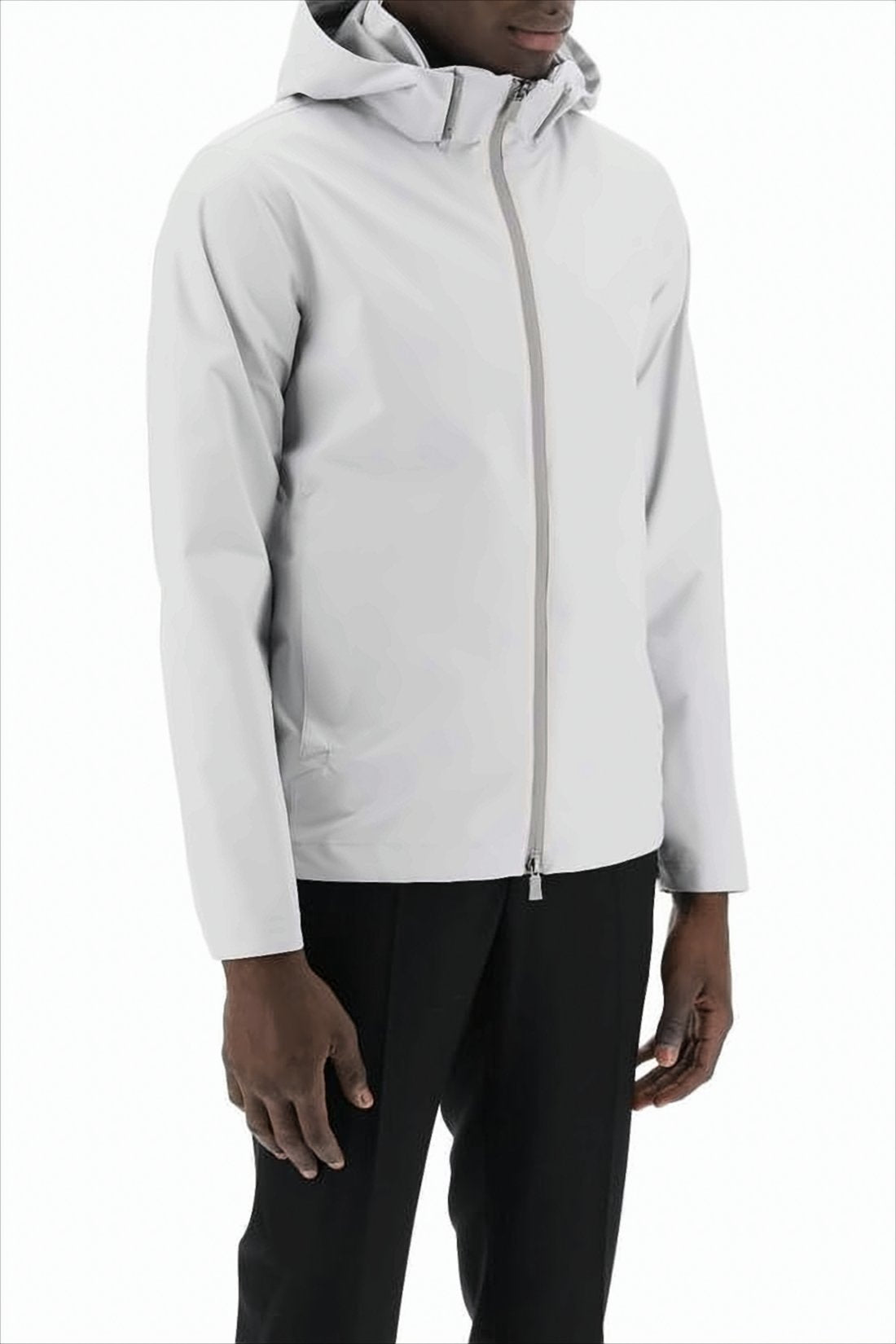 Minimalist White Jacket with Hood